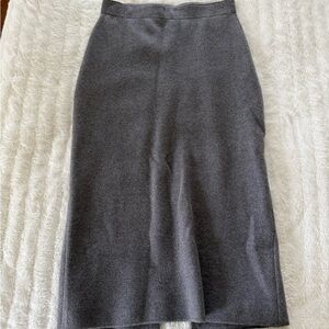 Aritzia Babaton wool midi bodycon skirt in grey women’s size L